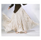 Elegant High-Waist Pleated Maxi Skirt for Women