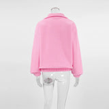 Women Autumn Winter Fleece Hoodies Elegant Stand Collar Zipper Loose Sweatshirt Elegant Solid Pullover Casual Top Streetwear