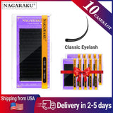 NAGARAKU Ship From USA 10 Cases Classic Lashes Fast Free Delivery in 2-5 days by Express