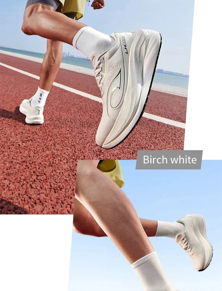 QIAODAN LH 600 Max Men's Running Shoes Breathable Sport Shoes 2026 Thick-soled Lightweight Jogging Sneakers QXB023254214R