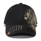 Unisex Cotton Dragon Print Baseball Cap