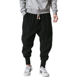 FGKKS Men Pants Brand New Chinese Style Wide Leg Jeans Cotton Sweatpants Quality Comfortable Man Sportswear Male Trousers