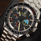 Watchdives WD1863 New Multifunctional Quartz Watch Black VK63 Sports Chronograph Watch Bubble Sapphire Waterproof 100 Wristwatch