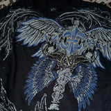 Y2K Gothic Skull Oversized Graphic Tee