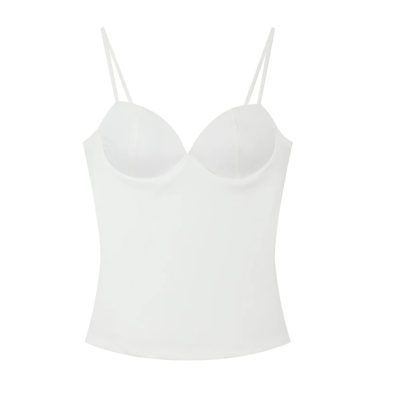 HXAO Corset Camisole Crop Top – Backless Bustier Tank
