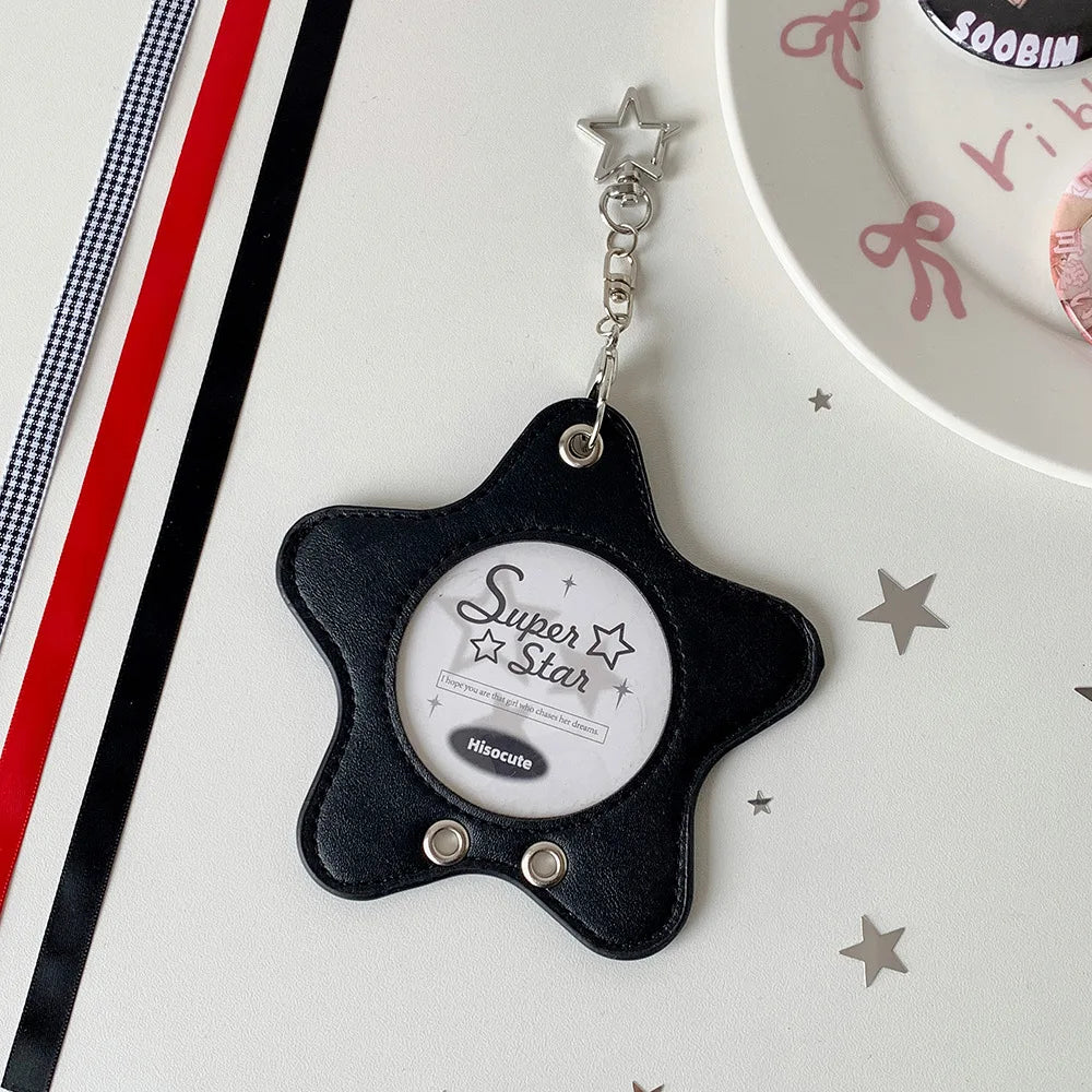Y2K Korean Fashion Star Bag Pendant Cute Idol 3in Photo Storage Card Album Card Holder Women Decorative Accessories KeychainGift