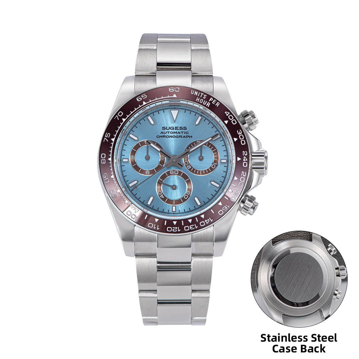 Sugess Panda Chronograph 39mm Automatic Watch