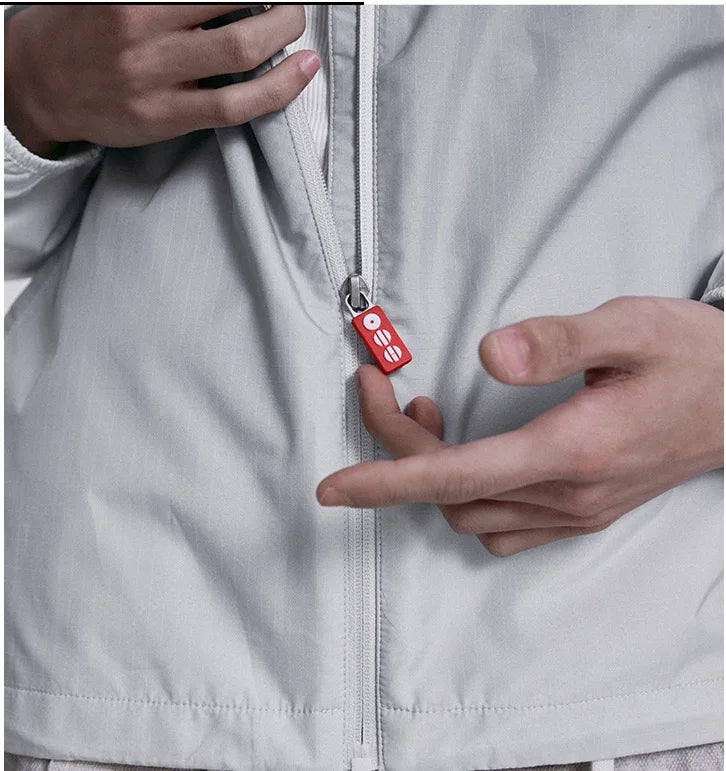 Men’s Lightweight Printed Zip-Up Hoodie