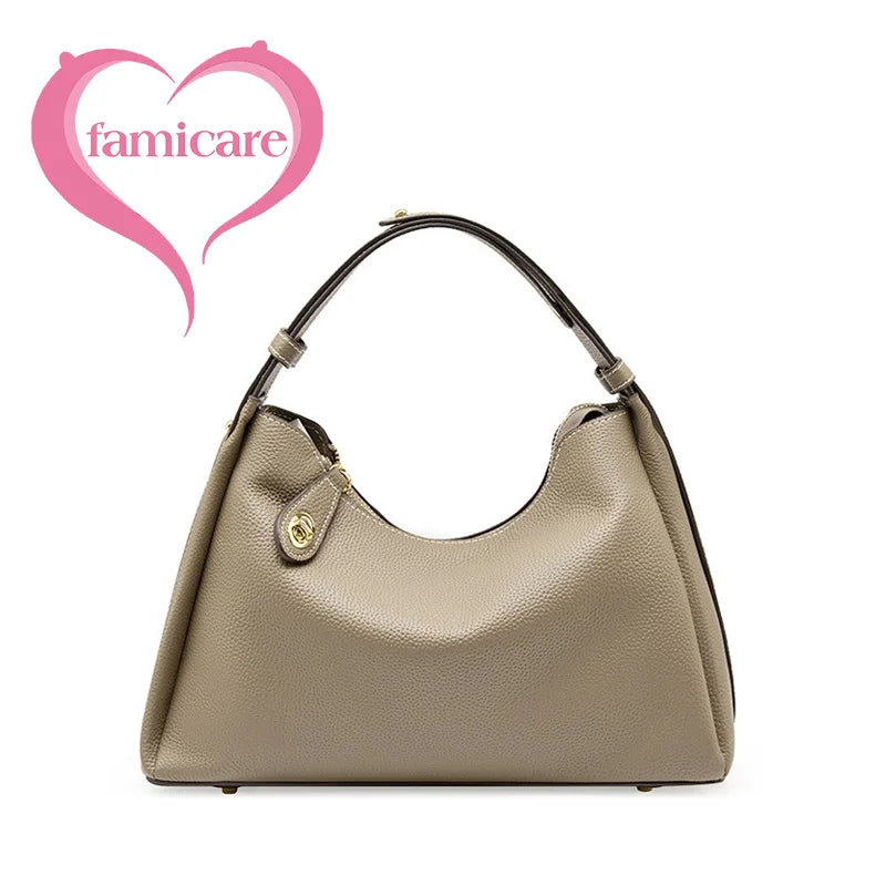 Women's Handbag New Suede Top Grain Leather Crossbody Bag Korean Style Wide Strap Shoulder Handheld Women Light Luxury Versatile