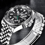 PAGANI DESIGN PD-1662 Luxury GMT Men Mechanical Wristwatch Sapphire Glass Stainless Steel 100M Waterproof Automatic Watches