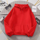 Spring Autumn Fashion Men's Women's Hoodie Casual Hoodies Pullovers Sweatshirts Women's Top Solid Color Hoodies Sweatshirt Women