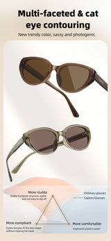 CAPONI Cat Eye Polarized Sunglasses for Women