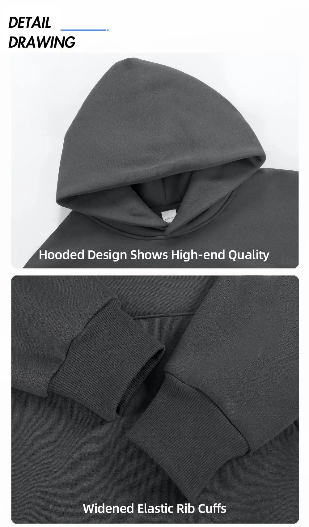 Heavyweight 480gsm Polar Fleece Hoodie