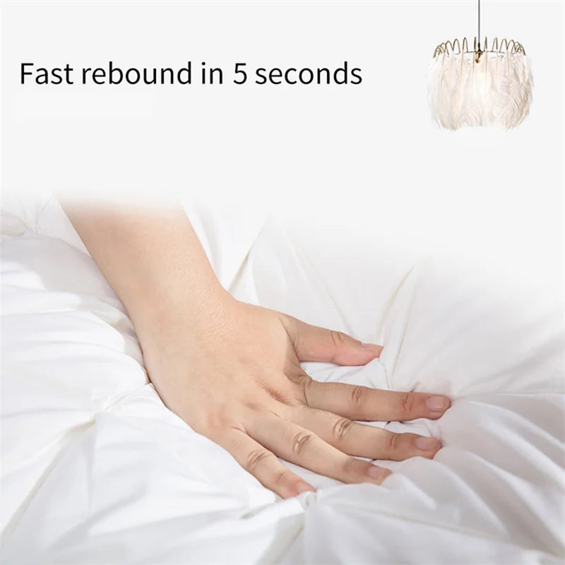 Luxury 3D Bread White Goose Down Feather Pillows for Sleeping Body Neck Protection Bed Pillows Soft Comfort 100% Cotton Cover