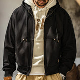 Maden J130 Heavyweight Canvas Hooded Jacket for Men