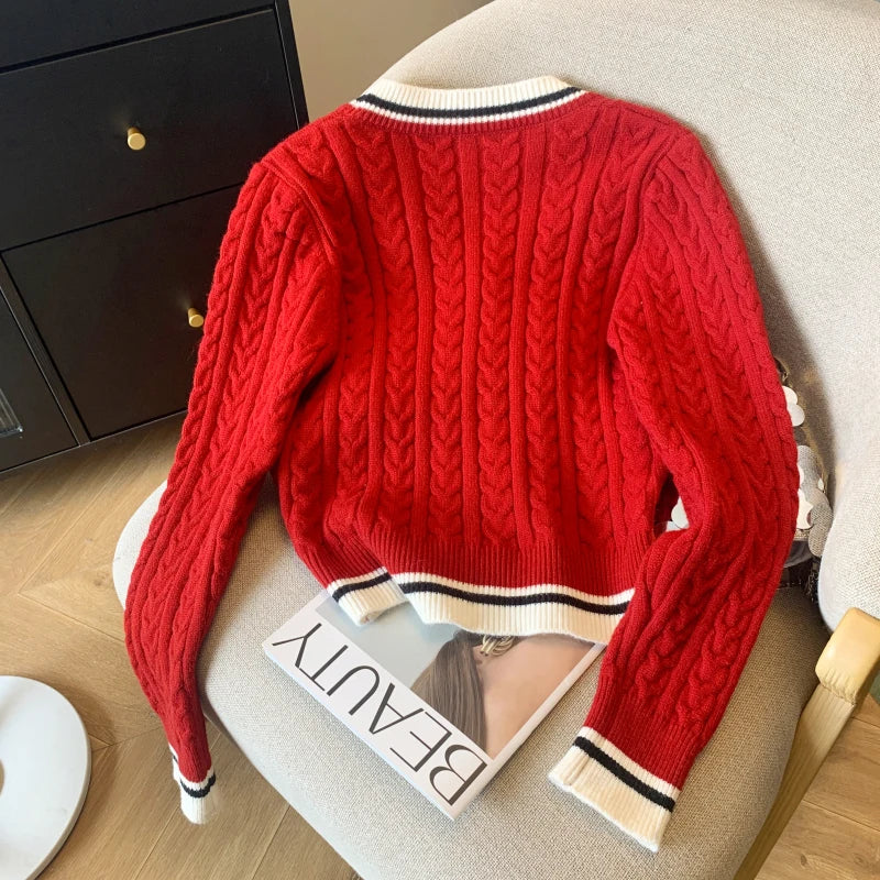 Women's V-Neck Knit Sweater