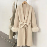 Double-Sided Wool & Fox Fur Jacket
