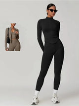 Performance Quarter-Zip Crop Top
