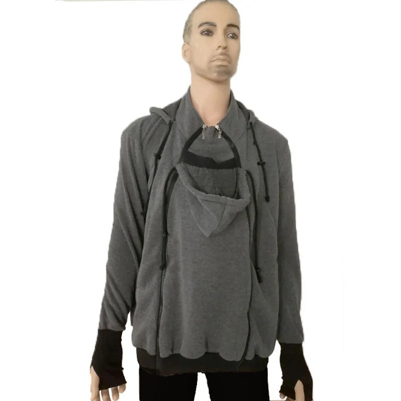 Men's Babywearing Zip-Up Hoodie