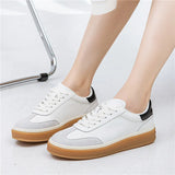 MORAZORA Women's Genuine Leather Platform Sneakers