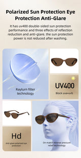 CAPONI Cat Eye Polarized Sunglasses for Women