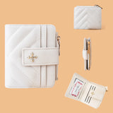 Baellerry New Short Simple Women Wallet High Quality Card Holder Buckle Zipper Coin Pocket Female Purses Small Women's Card Bag