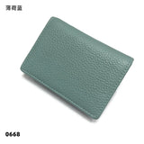 Dropshipping Custom Name Genuine Leather Men Women Business Card Holder Bifold Credit Card Case With ID Window
