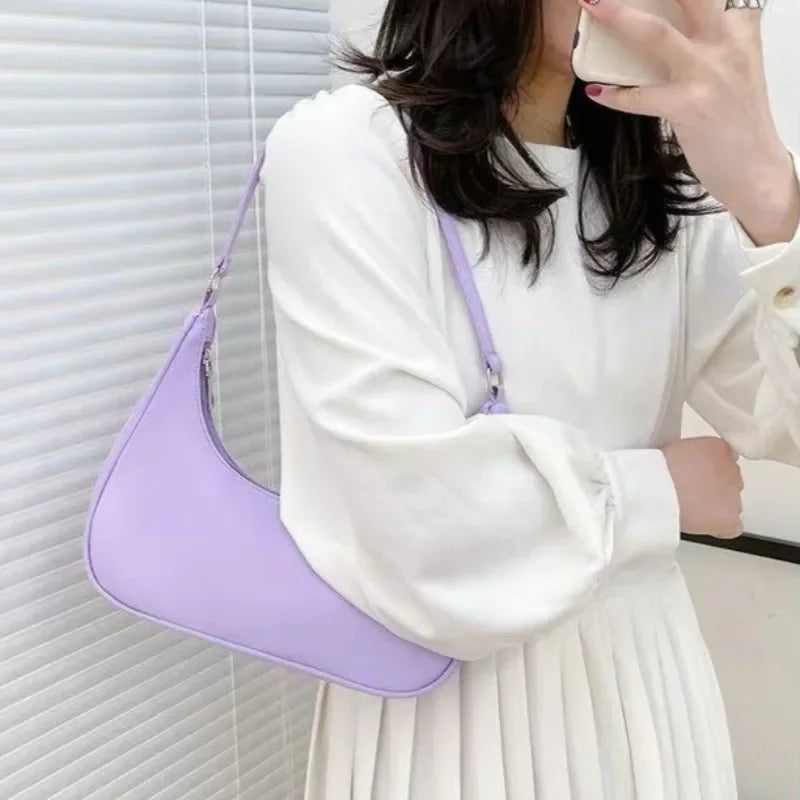 Women Bags Armpit Shoulder Bag Small Shoulder Purse Nylon Underarm Bags Clutch Women  Summer Simple Handbags