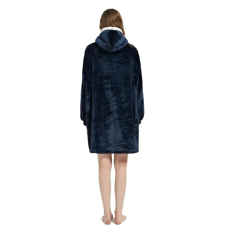 Oversized Fleece Hoodie Blanket