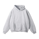 Cotton Baggy Fleece Hoodies for Men Solid Color Plush Pullovers Oversized Hooded Sweatshirt Autumn Winter Thick Clothes Unisex