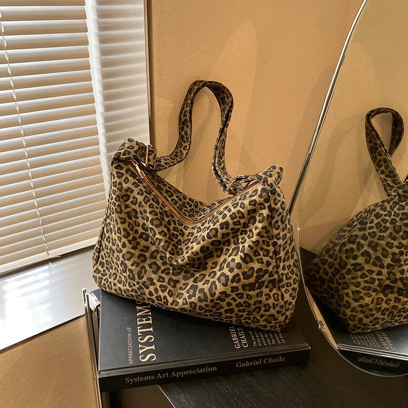 Women's Leopard Print Shoulder Bag – Large Capacity Crossbody