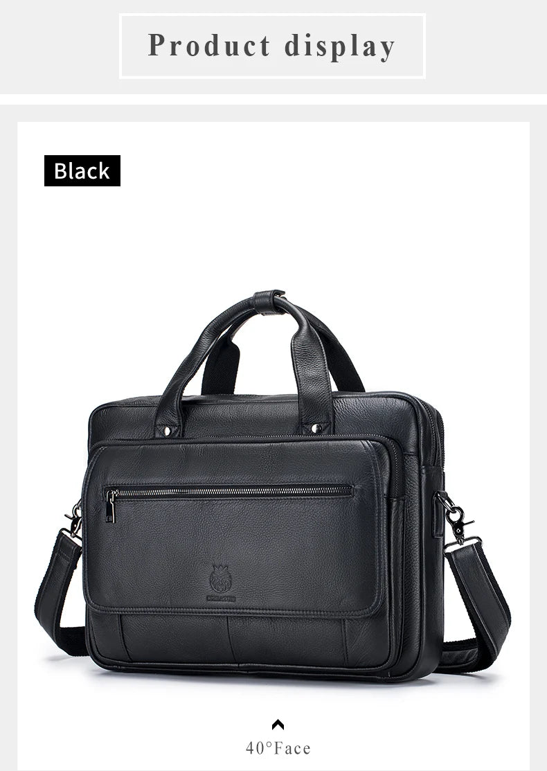 SCHLATUM Genuine Leather Briefcases Hard For Men 16 Inch Office Bussiness Computer Bag Luxury Vintage Handbags