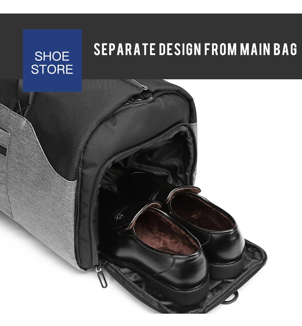 OZUKO Garment bag Multifunction Men Suit Storage Large Capacity Luggage Handbag Male Waterproof Travel Duffel Bag Shoes Pocket