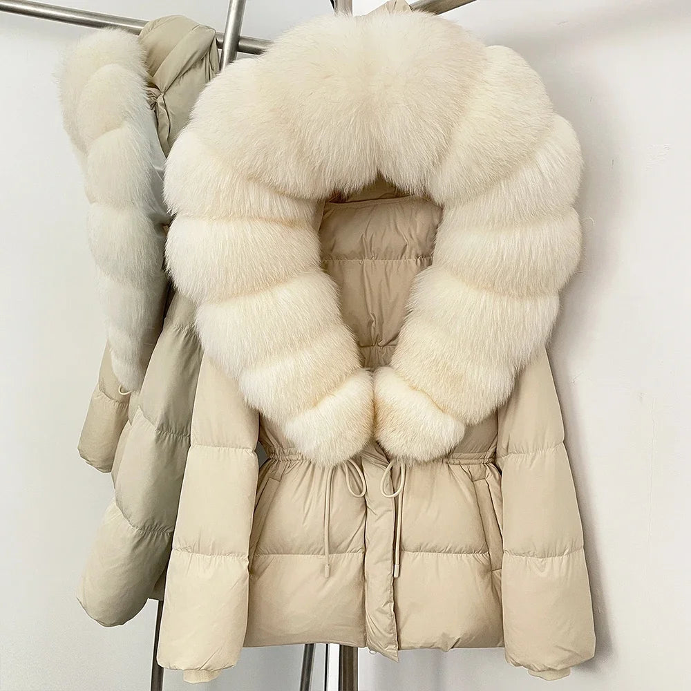 Premium Natural Fur Trim Down Jacket