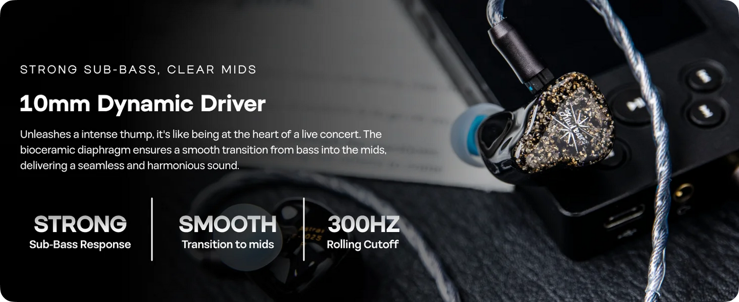 Kiwi Ears Astral 1DD+6BA Hybrid IEM Earphones