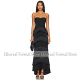 Strapless Mermaid Evening Gown with Tassel Detail