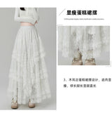Gothic Lace Trumpet Skirt – Fairycore & Punk Streetwear