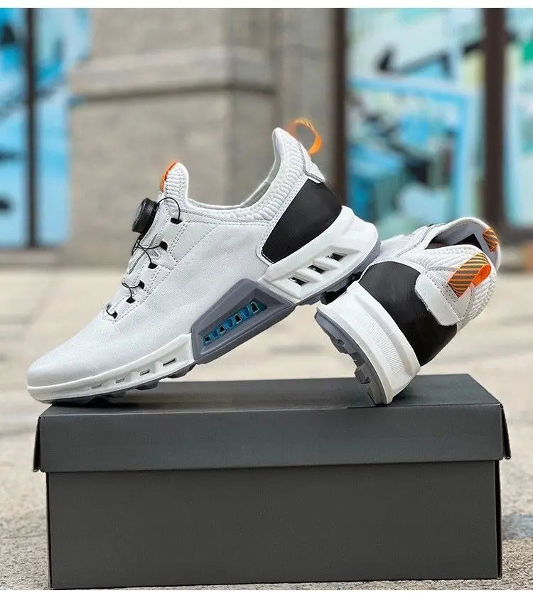Men's Golf Shoes – Genuine Leather Athletic Sneakers