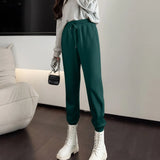 Women's High-Waist Drawstring Straight-Leg Pants