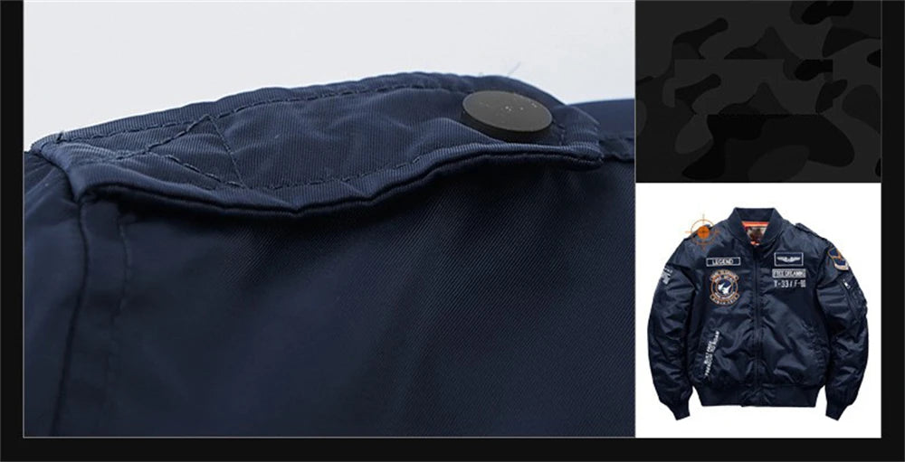 Men's MA-1 Flight Bomber Jacket | Classic Military Cargo Style Coat