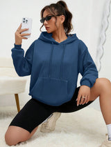 Essential Solid Color Fleece Hoodie