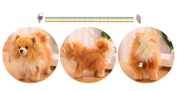 New Premium Cute Plush Pomeranian Dog Real Life Toystuffed Animals Soft Puppy Pet Doll Children Kids Girls Lovely Gift