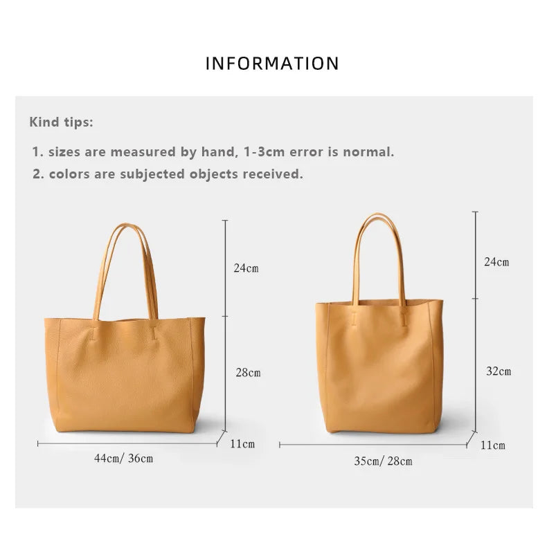 Bag Women 2022 New Summer Genuine Leather Tote Female Casual Fashion Simple Underarm Shoulder Bag Large Capacity Shopper Handbag