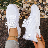 Women's Knitted Mesh Slip-On Sneakers — Breathable Platform Running Shoes
