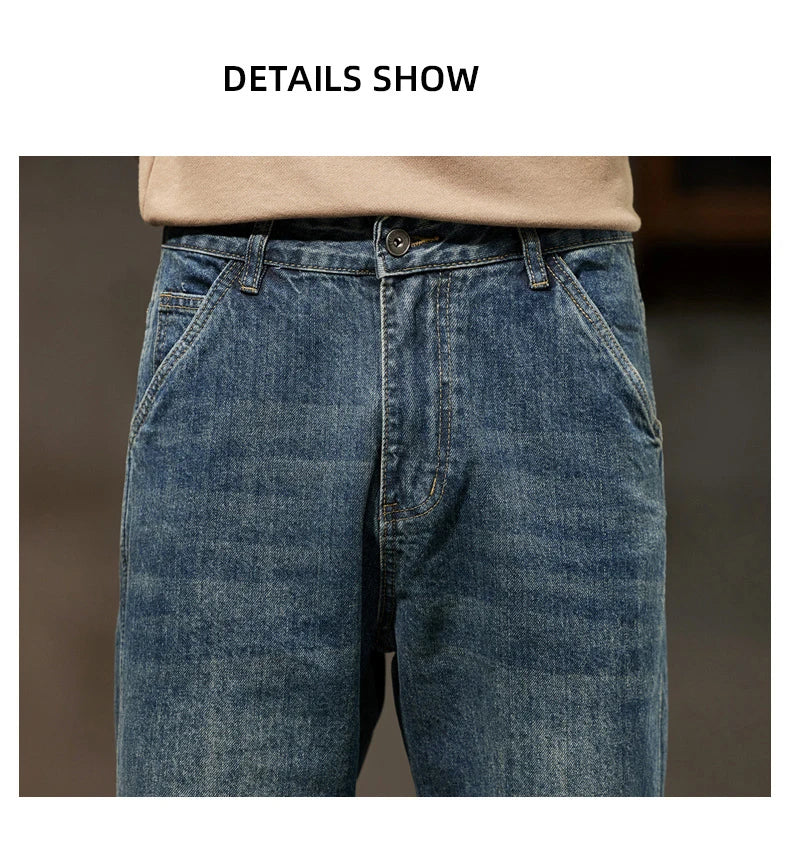 Men's Retro Loose Denim Harem Pants | Harajuku Style