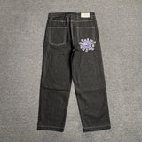New Always Jeans High quality Printed Embroidery Straight Jeans Black Pants Men Jeans Printing Trend Street Wear AlwaysJeans Men