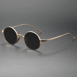 Ultra Light Pure Titanium Myopia Sunglasses Men Vintage Designer Small Round Frame Sunglasses Women Retro Luxury Brand Eyewear