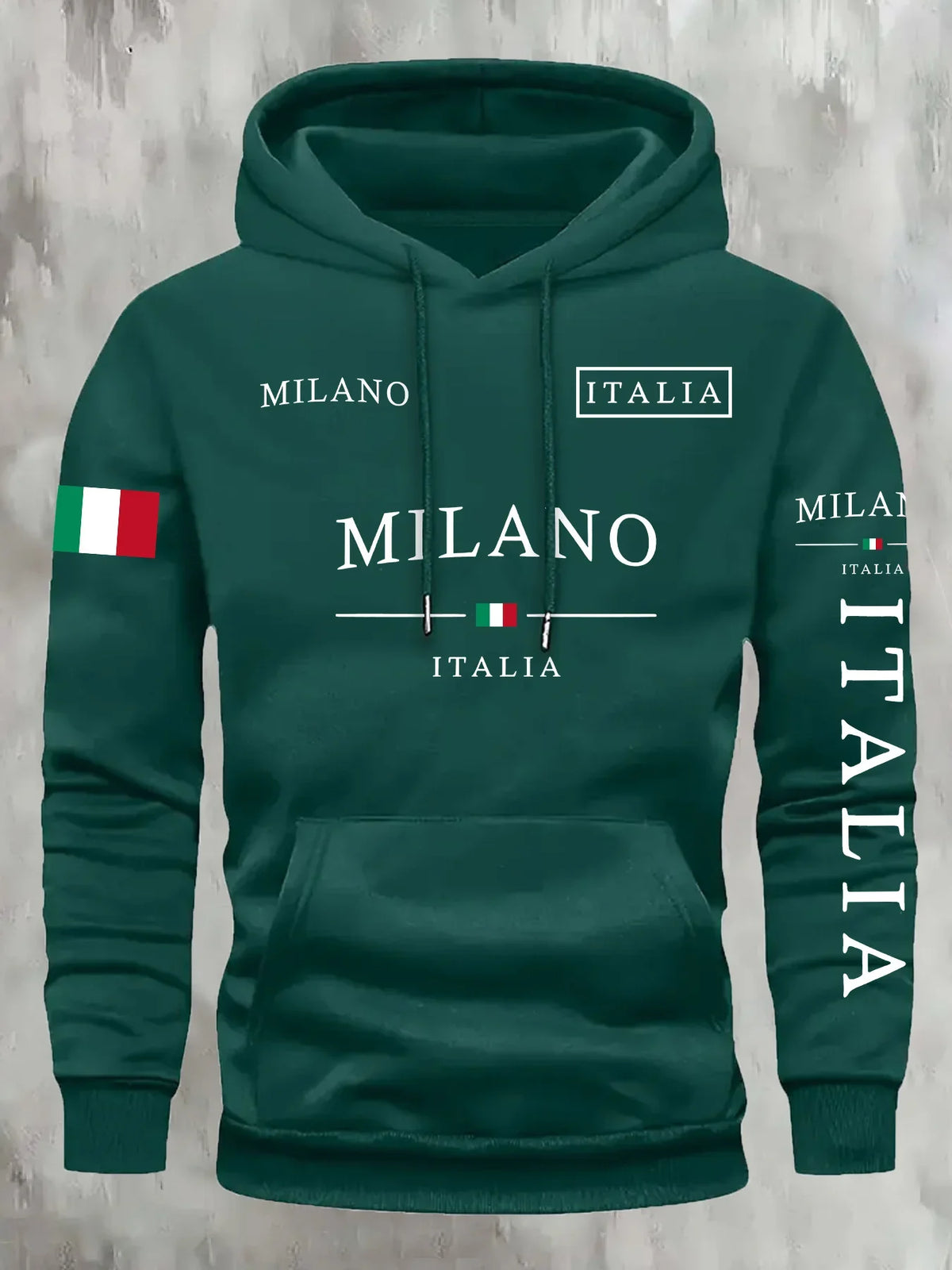 Relaxed-Fit Printed Hooded Sports Pullover