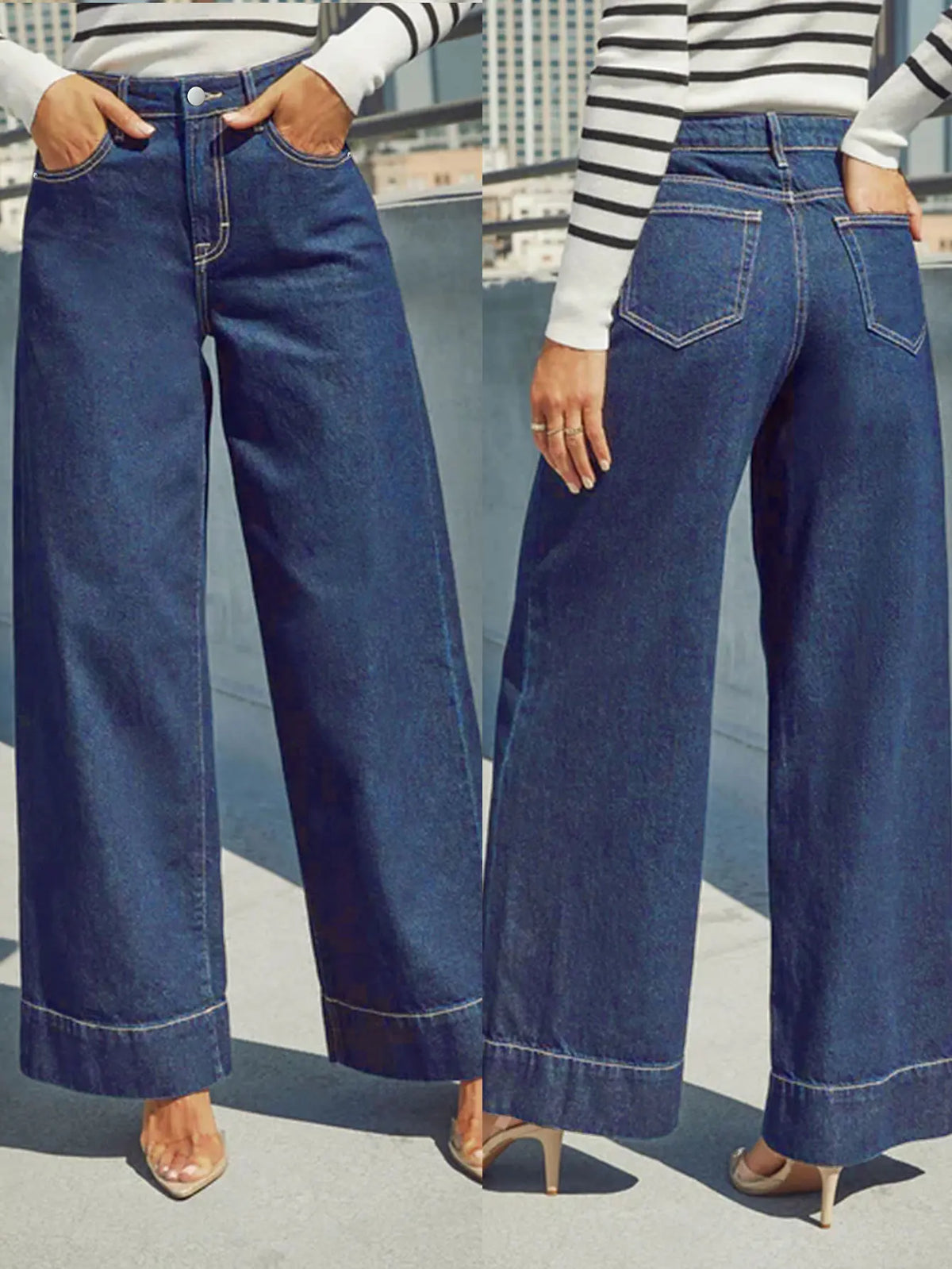 Classic High-Rise Wide-Leg Jeans