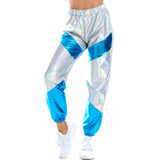 Women's Sparkly High-Waist Straight-Leg Pants